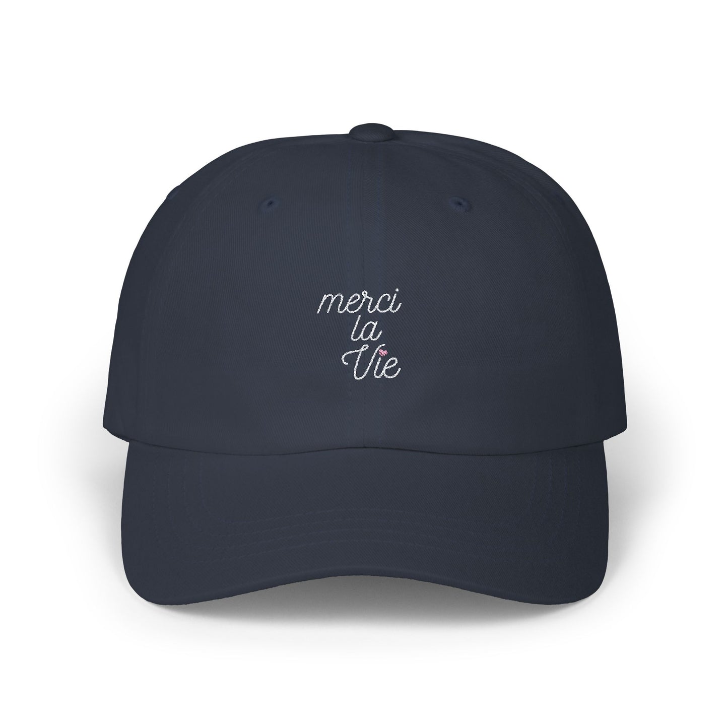 Casquette Merci la vie - Logo blanc