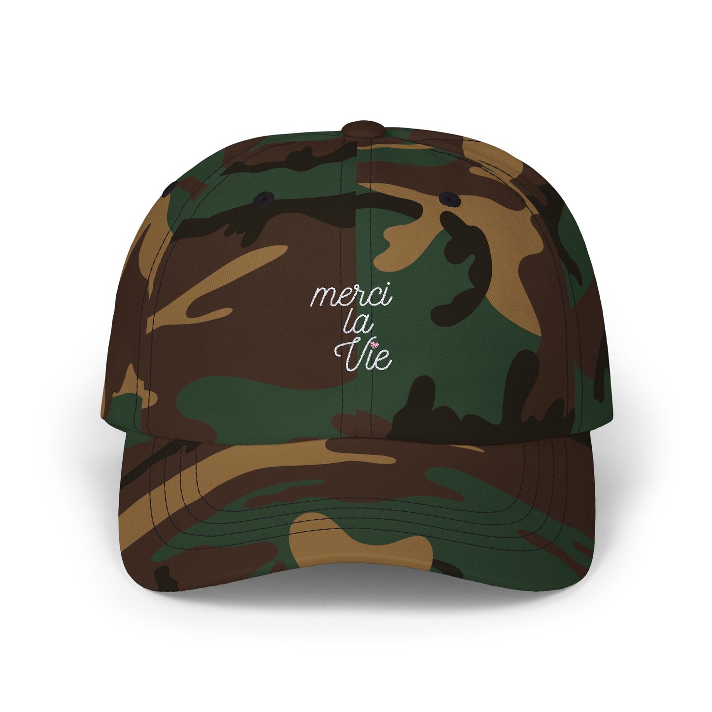 Casquette Merci la vie - Logo blanc