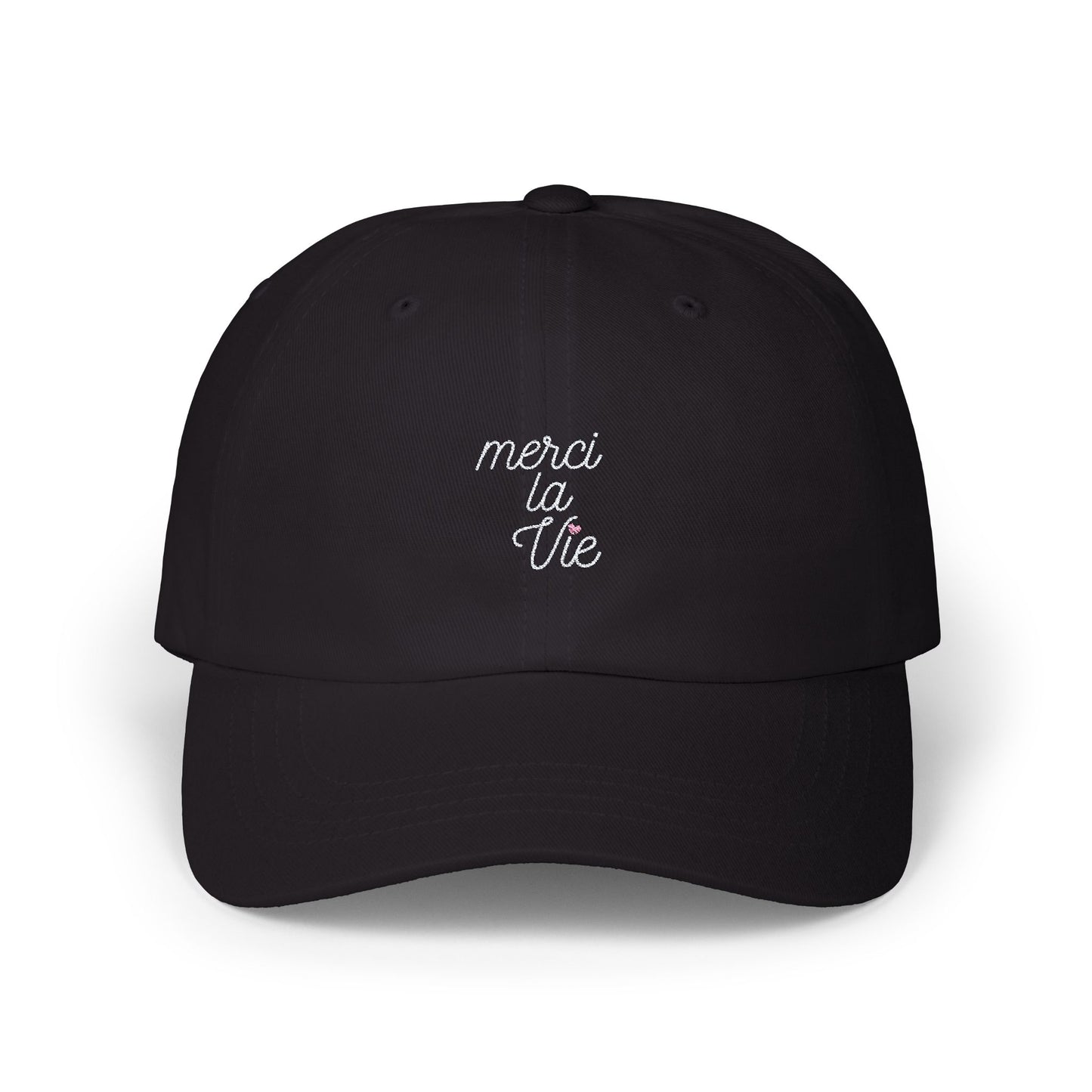 Casquette Merci la vie - Logo blanc