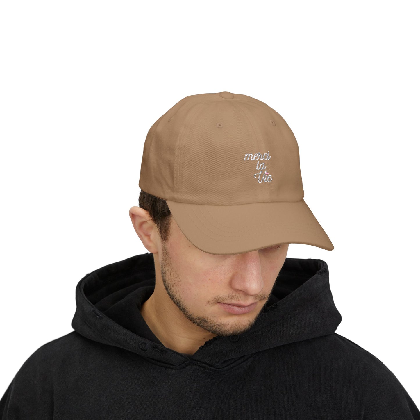 Casquette Merci la vie - Logo blanc