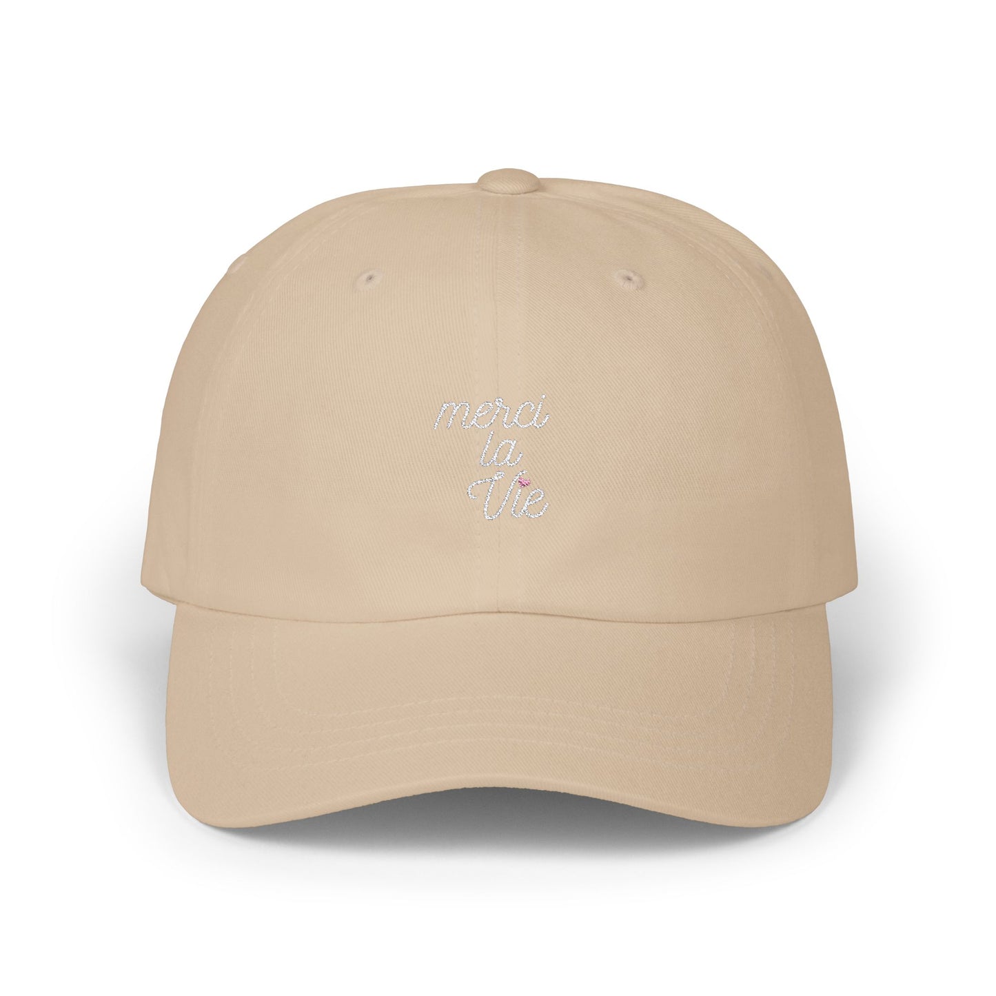 Casquette Merci la vie - Logo blanc
